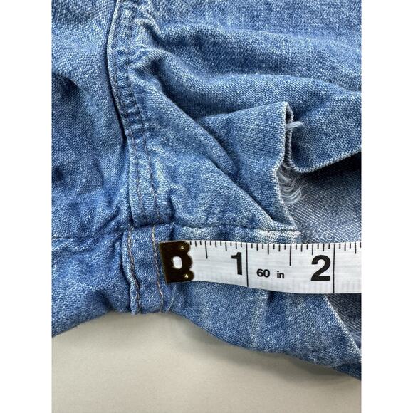 Vintage Wrangler Womens Denim Shorts 11/12 Blue 2” Inseam Cowboy Western Rodeo - Picture 4 of 14
